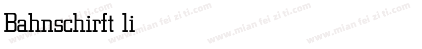 Bahnschirft light字体转换